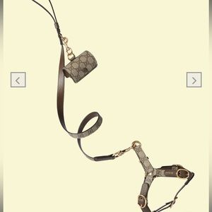 GUCCI MEDIUM PET HARNESS, PET LEASH, AND WASTE BAG HOLDER